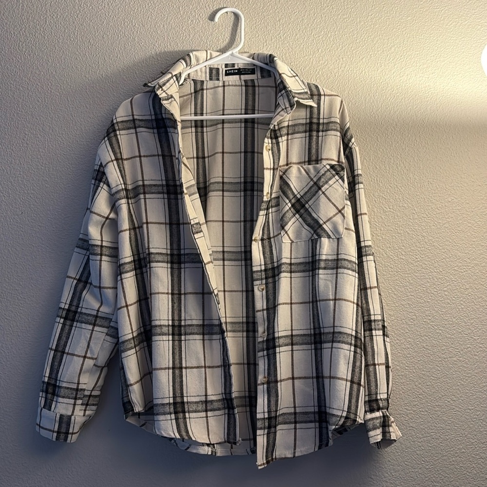 SHEIN Plaid Flannel